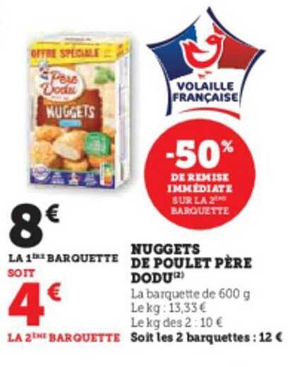 nuggets de poulet père dodu