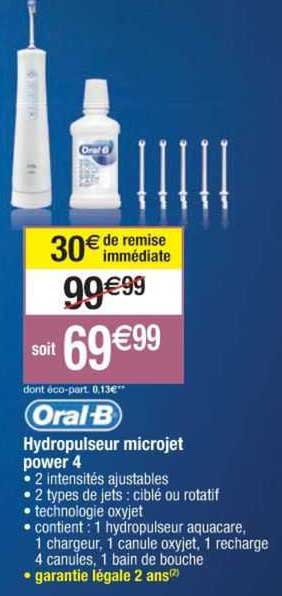 oral-b hydropulseur microjet power 4