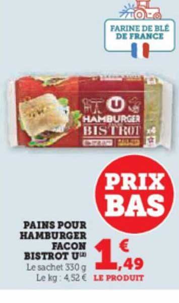 pains pour hamburger façon bistrot u