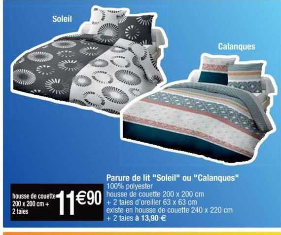 parure de lit "soleil" ou "calanques"