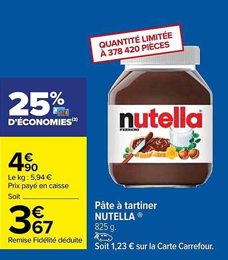 Pâte à Tartiner Nutella
