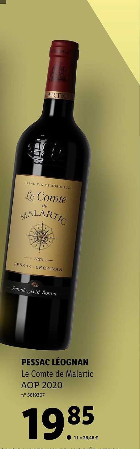 pessac léognan le comte de malartic aop 2020