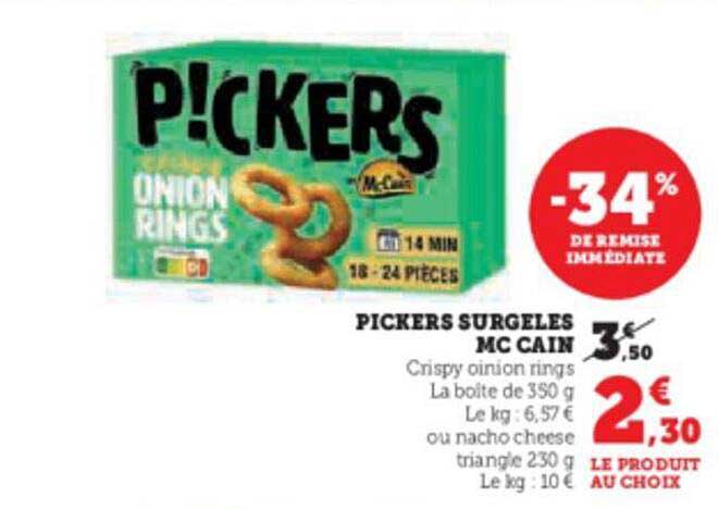 pickers surgelés mc cain