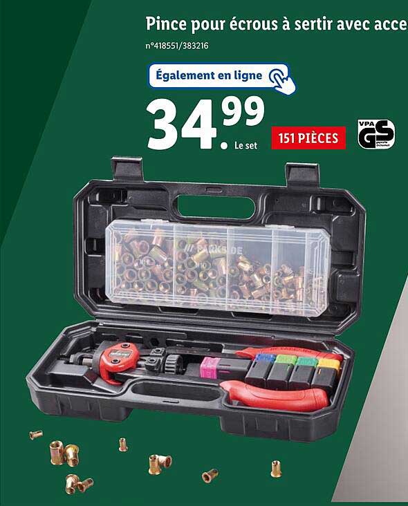 Pince Pour écrous à Sertir Avec Acce