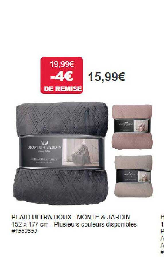 plaid ultra doux - monte & jardin
