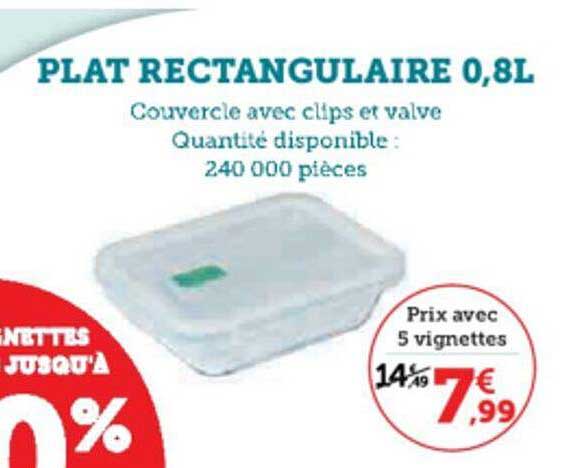 plat rectangulaire 0,8l