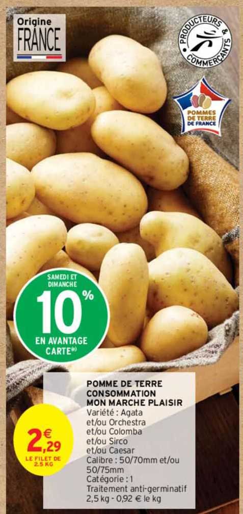 pomme de terre consommation mon marché plaisir