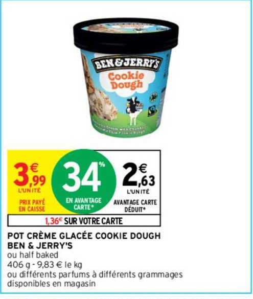 Pot Crème Glacée Cookie Dough Ben & Jerry's