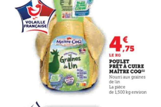 poulet prêt à cuire maître coq