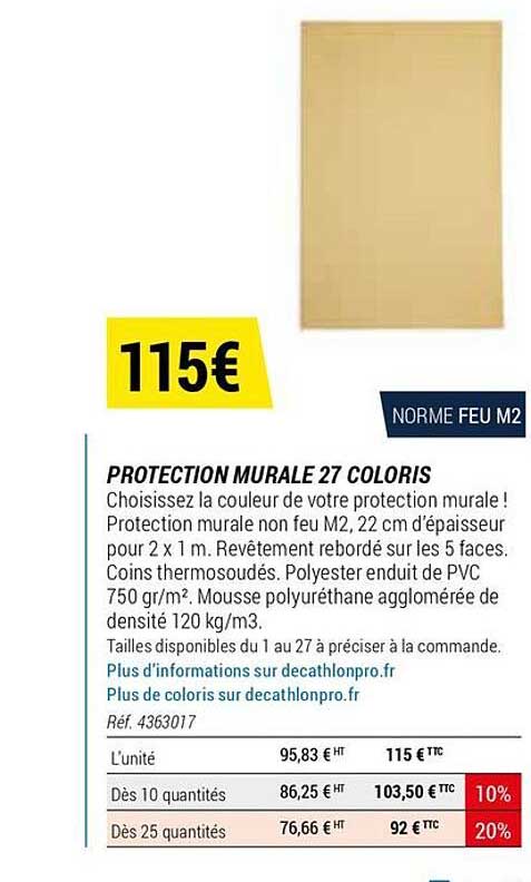 protection murale 27 coloris