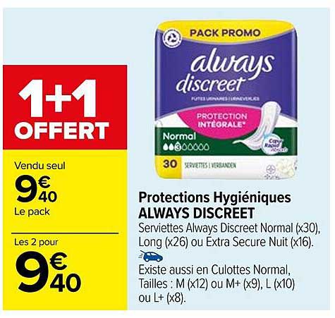 protections hygiéniques always discreet