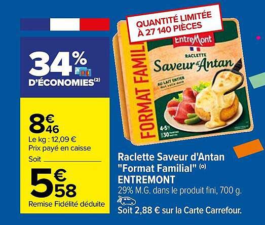 raclette saveur d'antant format familial entremont
