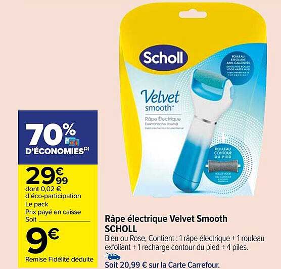 râpe électrique velvet smooth scholl
