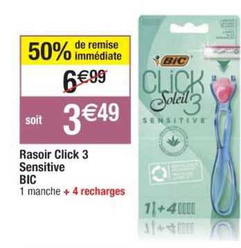 rasoir click 3 sensitive bic