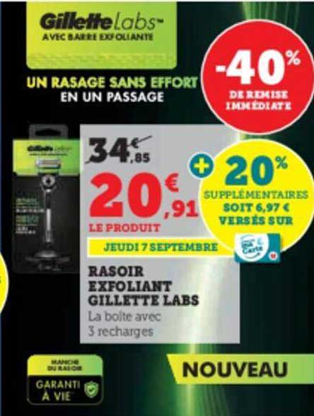 rasoir exfoliant gillette labs