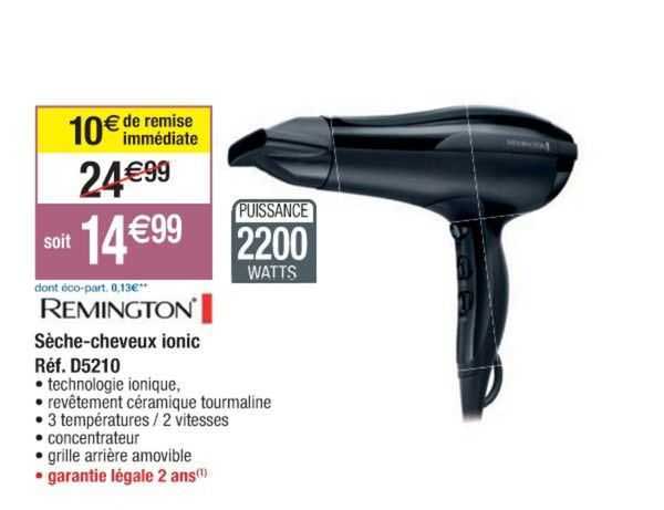 remington sèche-cheveux ionic