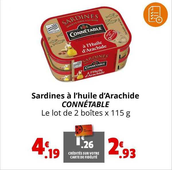 Sardines à L'huile D'arachide Connétable