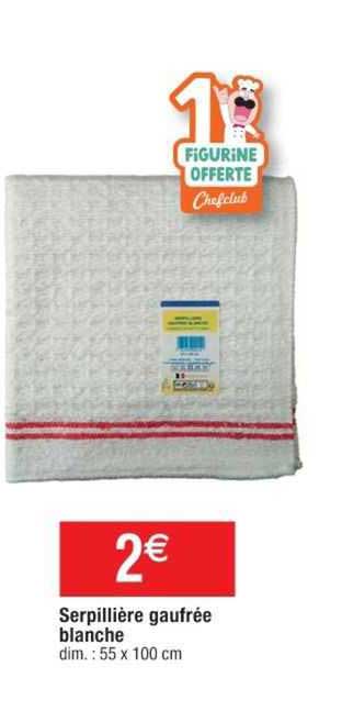 serpillière gaufrée blanche