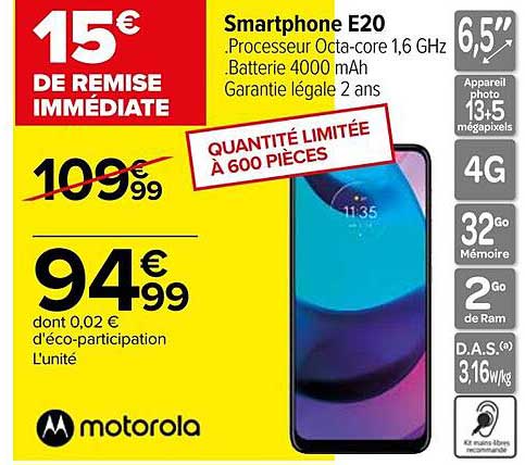 Smartphone E20 Motorola