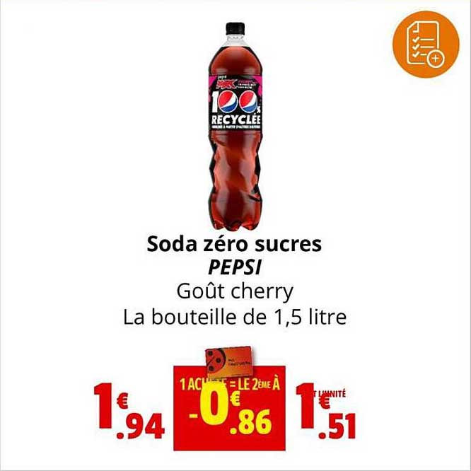 Soda Zéro Sucres Pepsi
