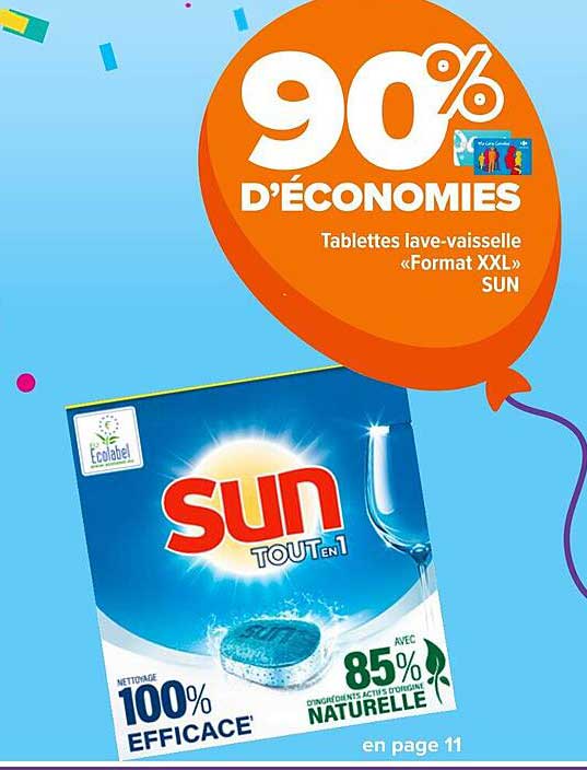 tablettes lave-vaisselle «format xxl» sun