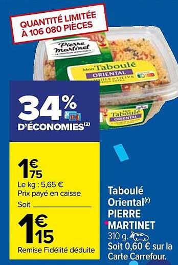 Taboulé Oriental Pierre Martinet