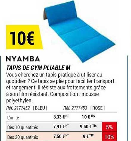 tapis de gym pliable m  nyamba