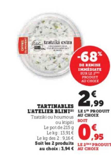 tartinables l'atelier blini