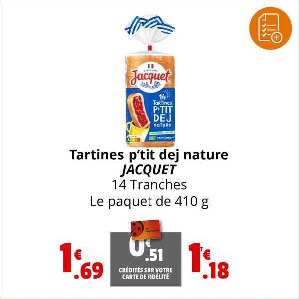 Tartines P'tit Dej Nature Jacquet