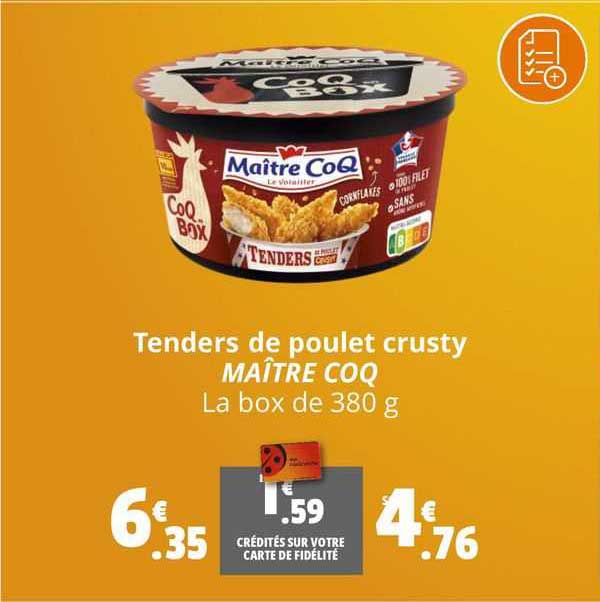 tenders de poulet crusty maître coq
