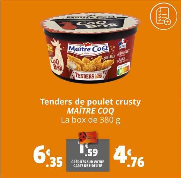 tenders de poulet crusty maître coq