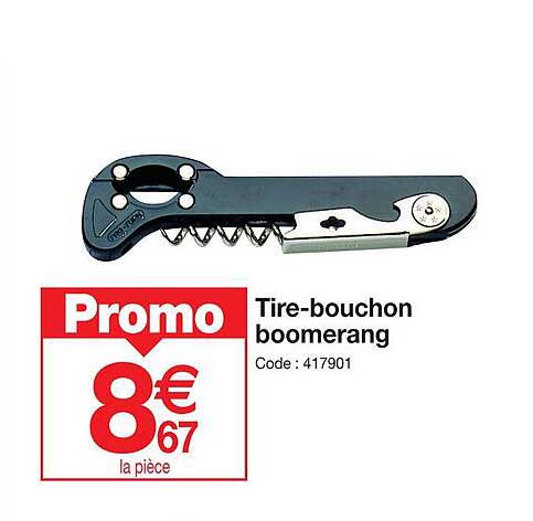 tire-bouchon boomerang