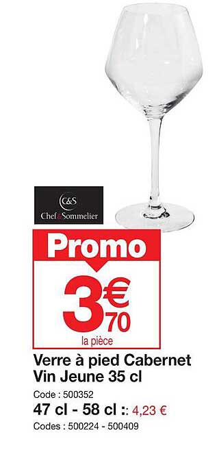 Verre à Pied Cabernet Vin Jeune 35 Cl