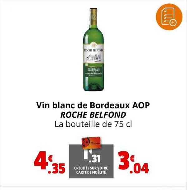 vin blanc de bordeaux aop roche belfond
