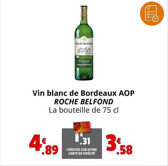 vin blanc de bordeaux aop roche belfond
