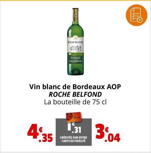 vin blanc de bordeaux aop roche belfond
