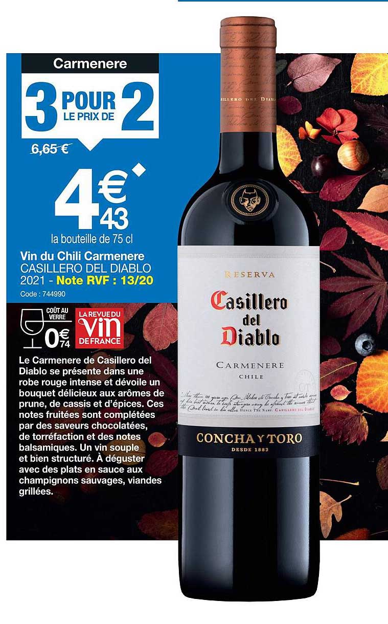vin du chili carmenere casillero del diablo 2021