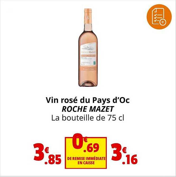 Vin Rosé Du Pays D'oc Roche Mazet
