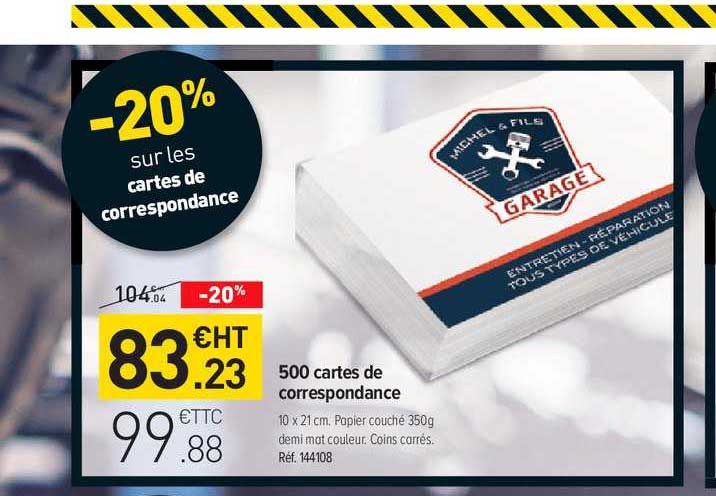 500 cartes de correspondance