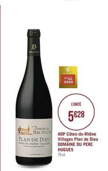 aop côtes du rhône villages plan de dieu domaine du père hugues