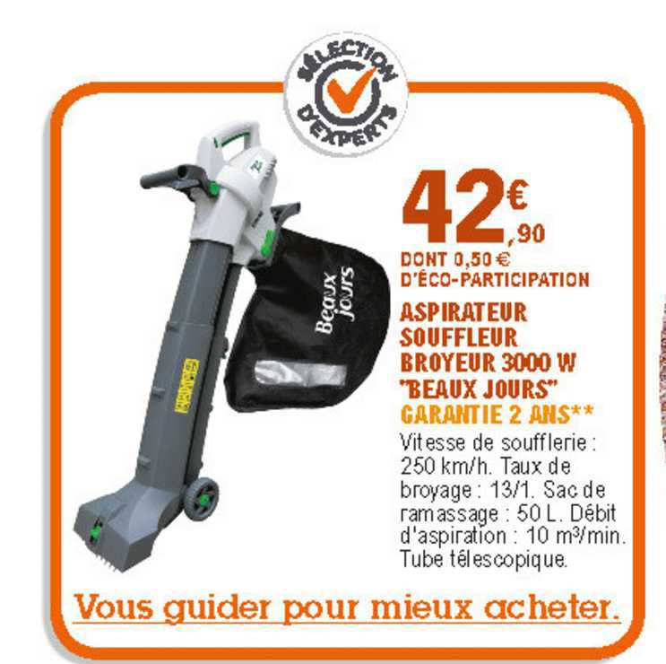 aspirateur souffleur broyeur 3000 w beaux jours