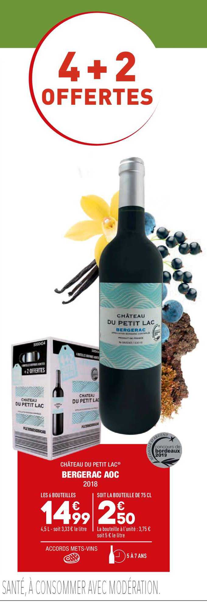 bergerac aoc château du petit lac 4+2 offertes