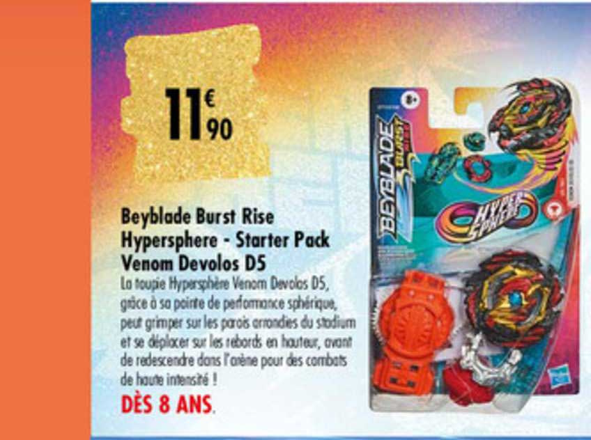beyblade burst rise hypersphere starter pack venom devolos d5