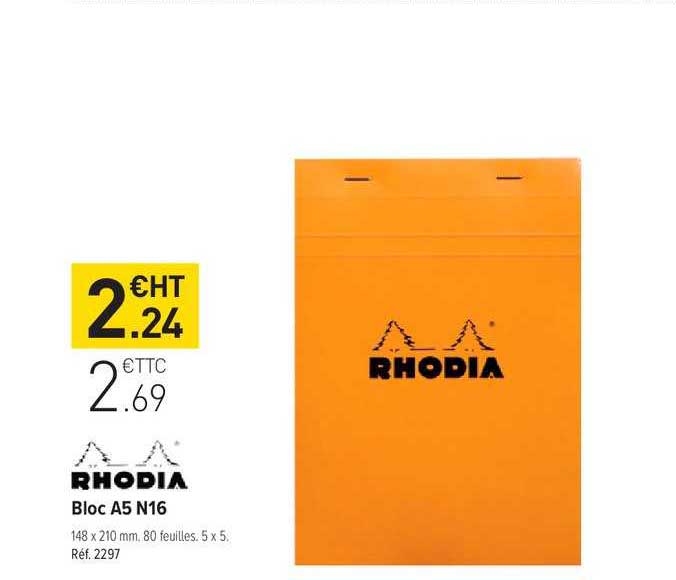 bloc a5 n16 rhodia