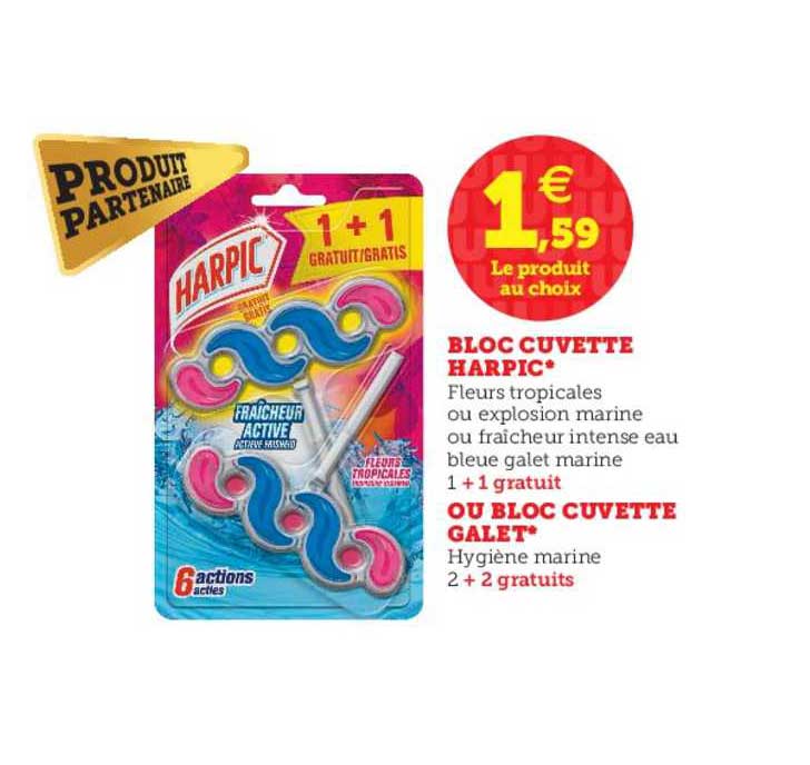 bloc cuvette harpic ou bloc cuvette galet