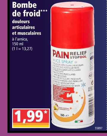 bombe de froid douleurs articulaires et musculaires