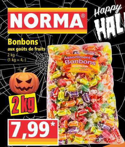 bonbons aux goûts de fruits