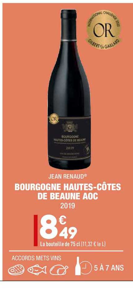 bourgogne hautes côtes de beaune aoc jean renaud