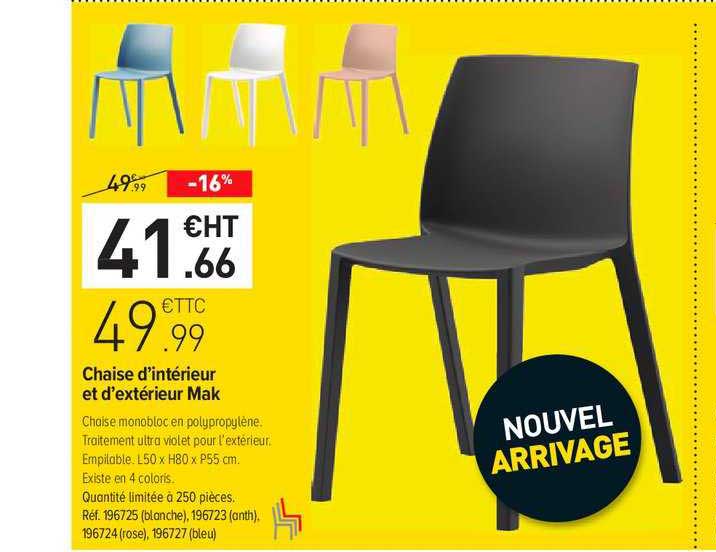 chaise d'intérieur et d'exterieur mak