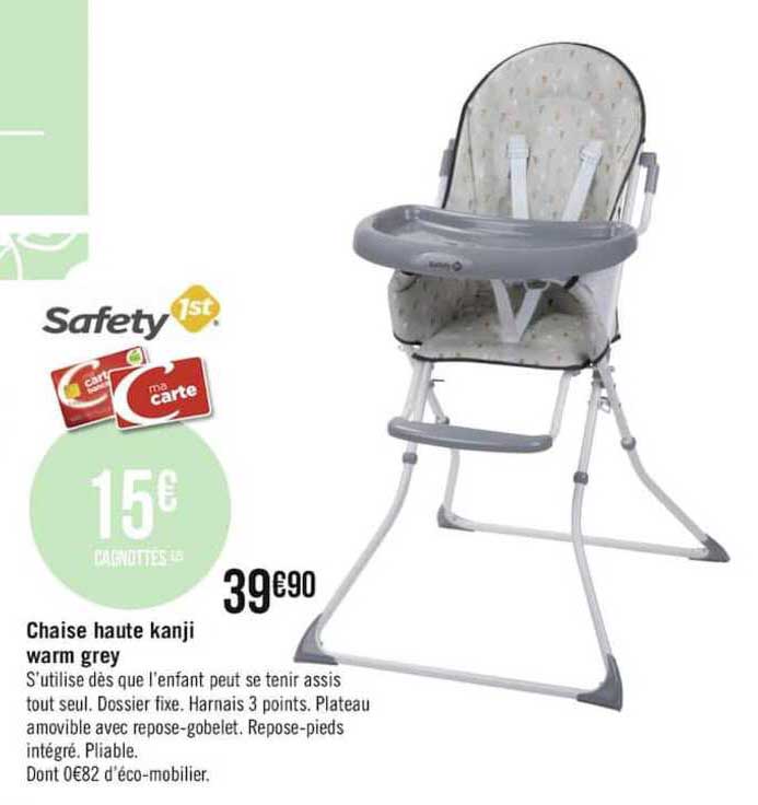 chaise haute kanji warm grey safety 1st